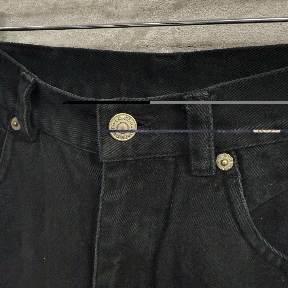 Lauren Ralph Lauren‎ Woman Black High Rise Straight Leg Boyfriend Jeans Sz 8 Y2K